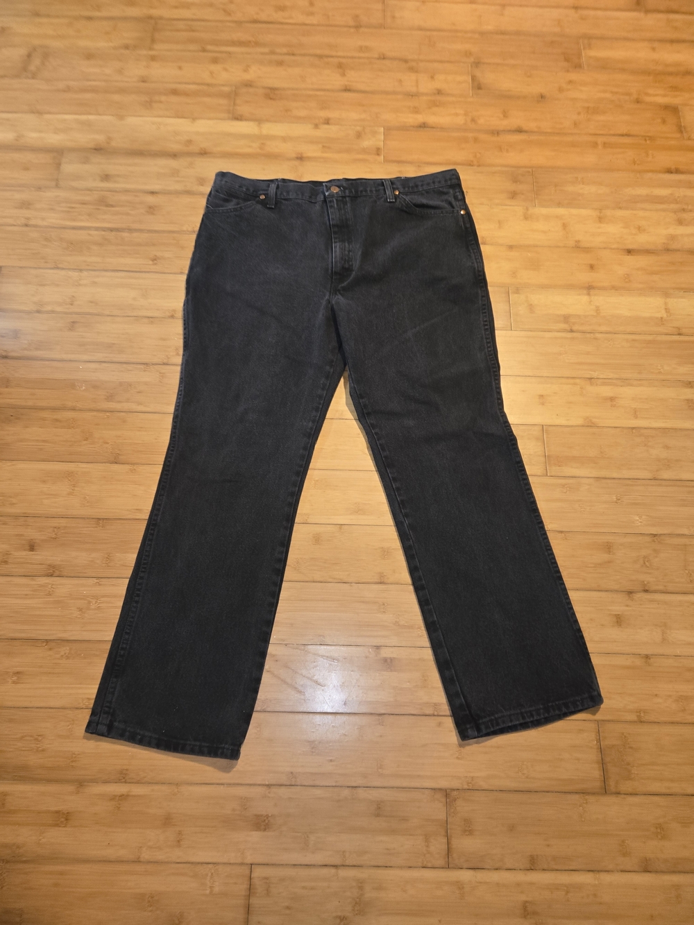 Wrangler Jeans Mens 40x32 Black Cowboy Cut Slim Fit Western Denim Cotton